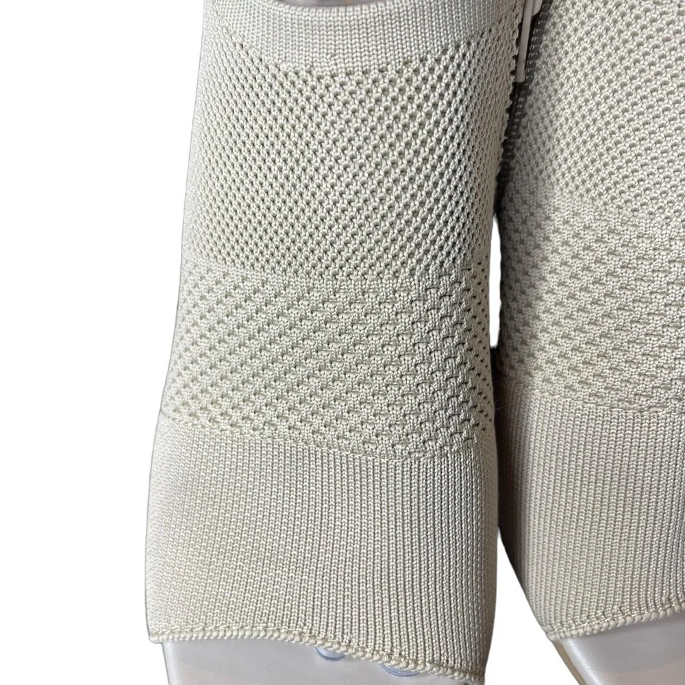 Alex Marie Patti Stretch Knit Wedge Sandals neutral Cream size 9 zip close - Picture 9 of 15